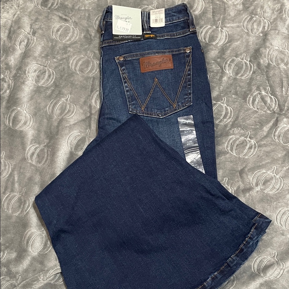 Wrangler Women's Dark Blue Flare Jeans